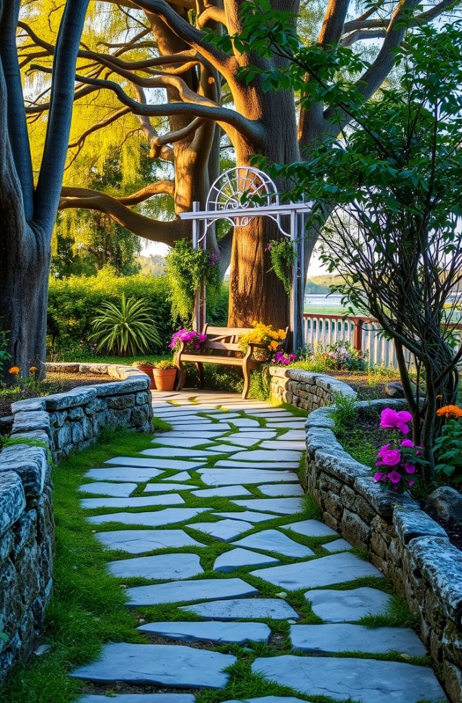 Artistic Stone Pathway