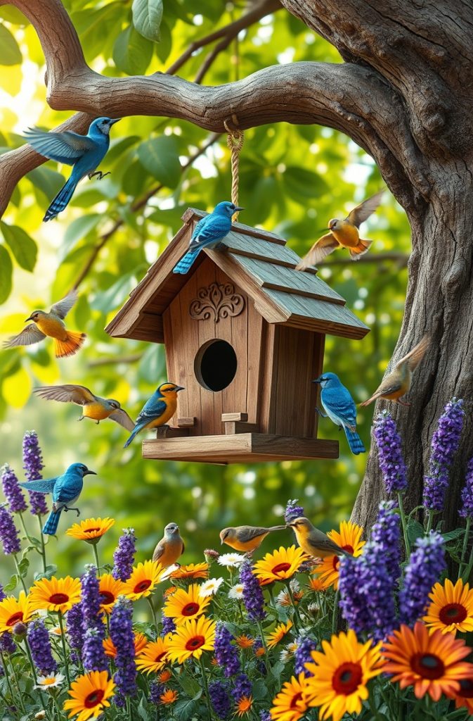 Bird Feeders and Houses for a Lively Garden