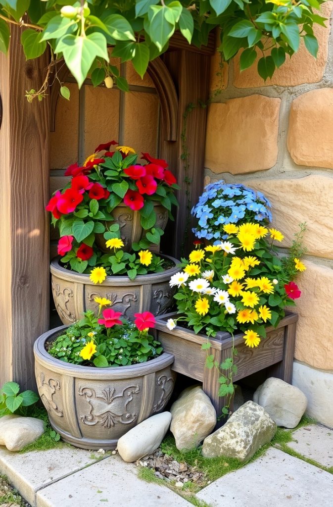 Tiered Planters for Vertical Beauty
