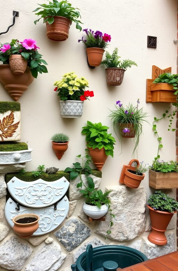 Wall-Mounted Planters for a Lush Backdrop