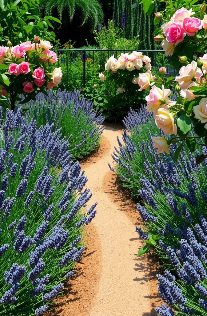Winding Flower-Lined Path