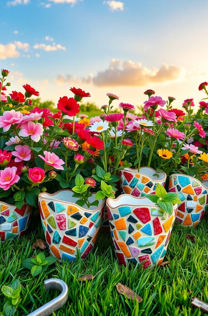Mosaic Pots for a Colorful Touch