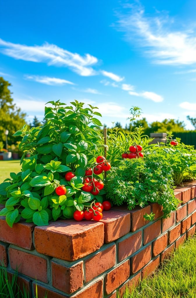 Brick Raised Garden Beds