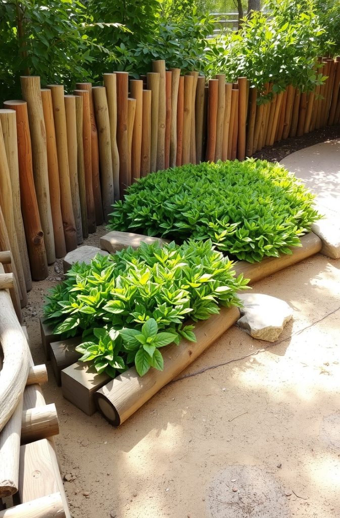 Wooden Garden Edging