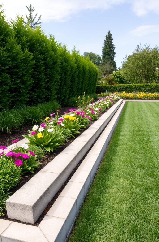 Concrete Edging Gardening idea
