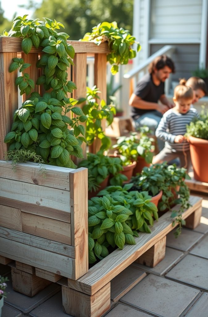 Recycled Pallet Herb Garden