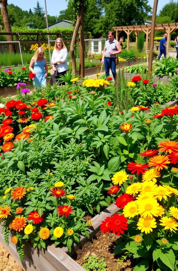 Mixed Herb and Flower Garden