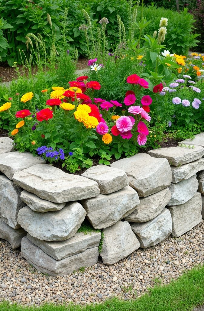 Stone Raised Garden Beds
