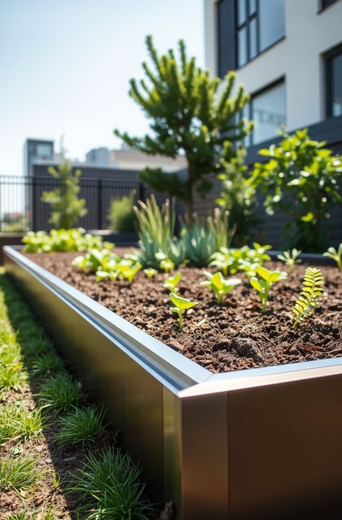 Metal Edging Raised Garden Bed
