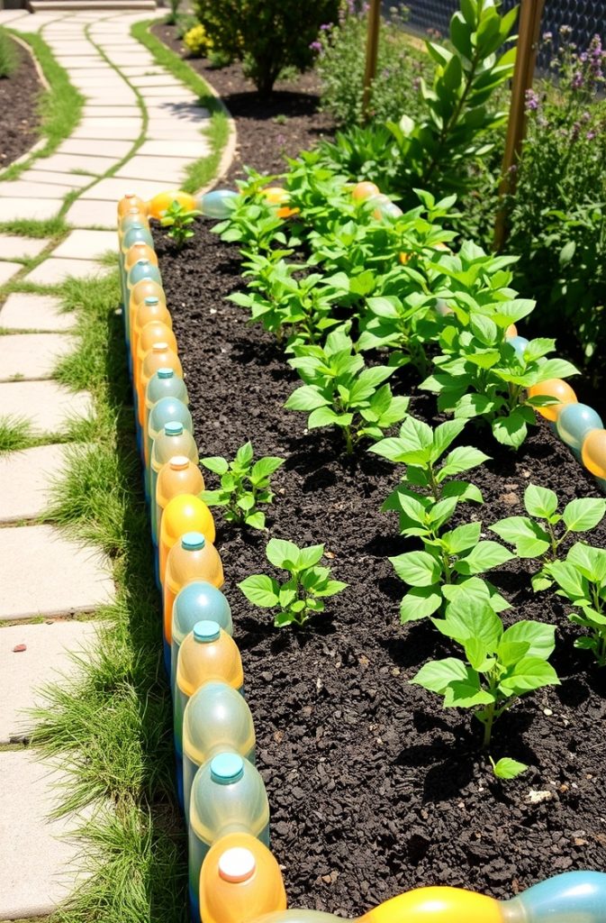 Bottle Raised Garden Bed