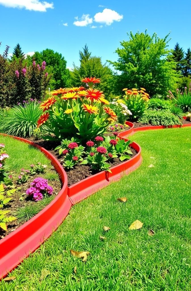 Recycled Plastic or Rubber Edging Gardening idea