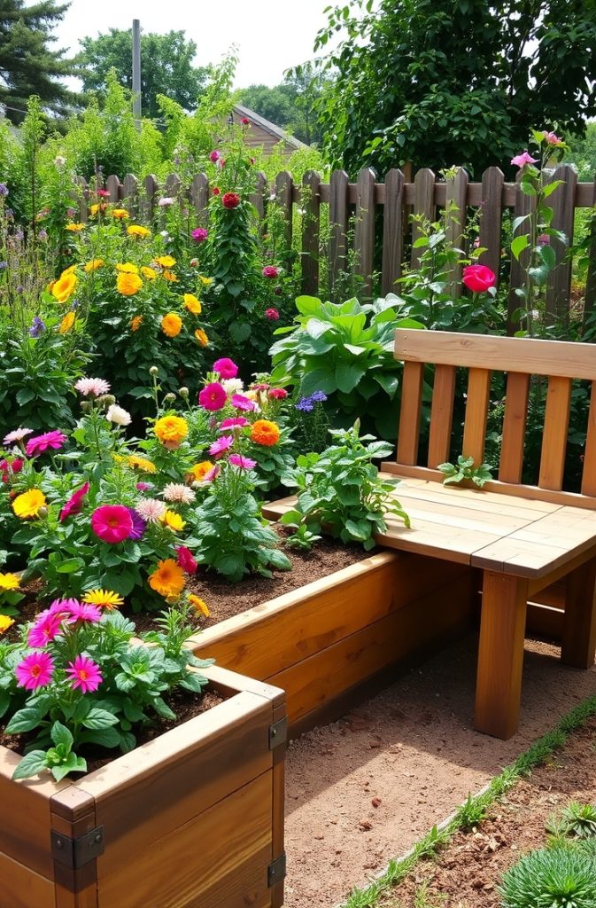 Raised Garden with Integrated Seating