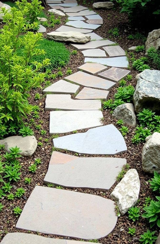 Stone Pathways for Reflection

A winding stone path encourages slow, thoughtful movement. Natural stone slabs arranged in a flowing design guide visitors through the garden.

Each step invites reflection and a deeper connection to the surroundings. Low-growing plants between stones enhance the organic feel of the path.