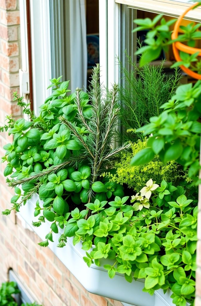 Herb Gardens in Window Boxes