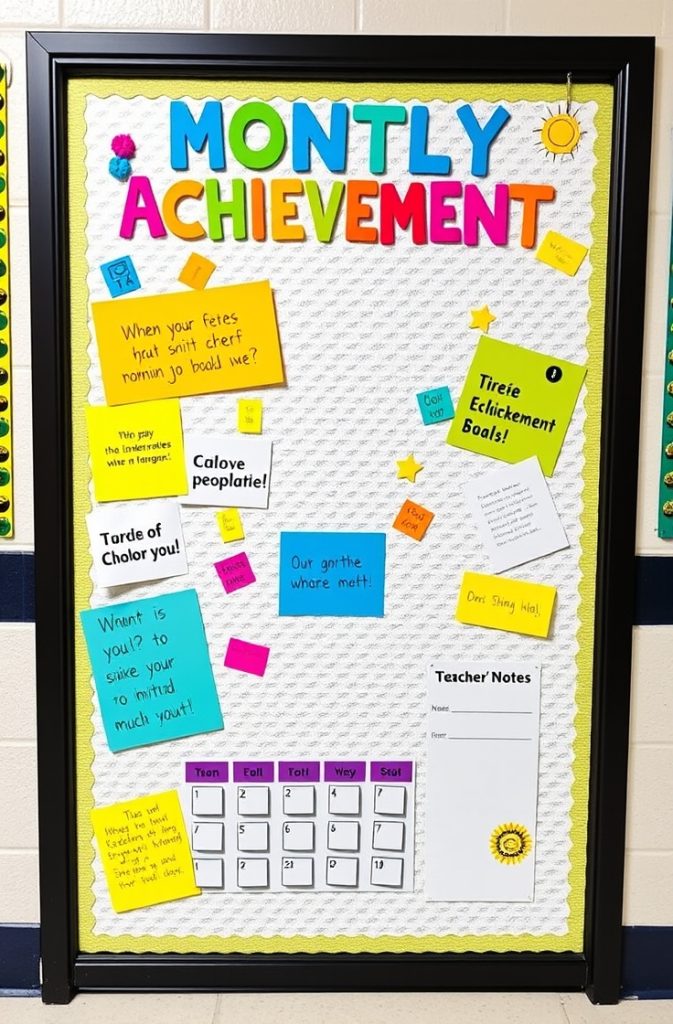 Monthly Achievement Board