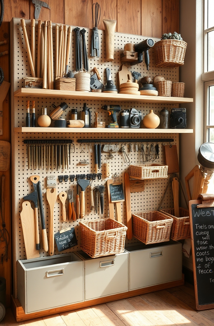 Pegboard Shelving