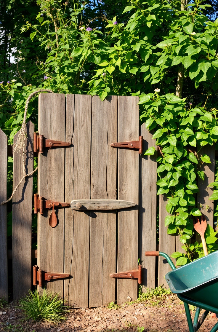 Recycled Door Fence