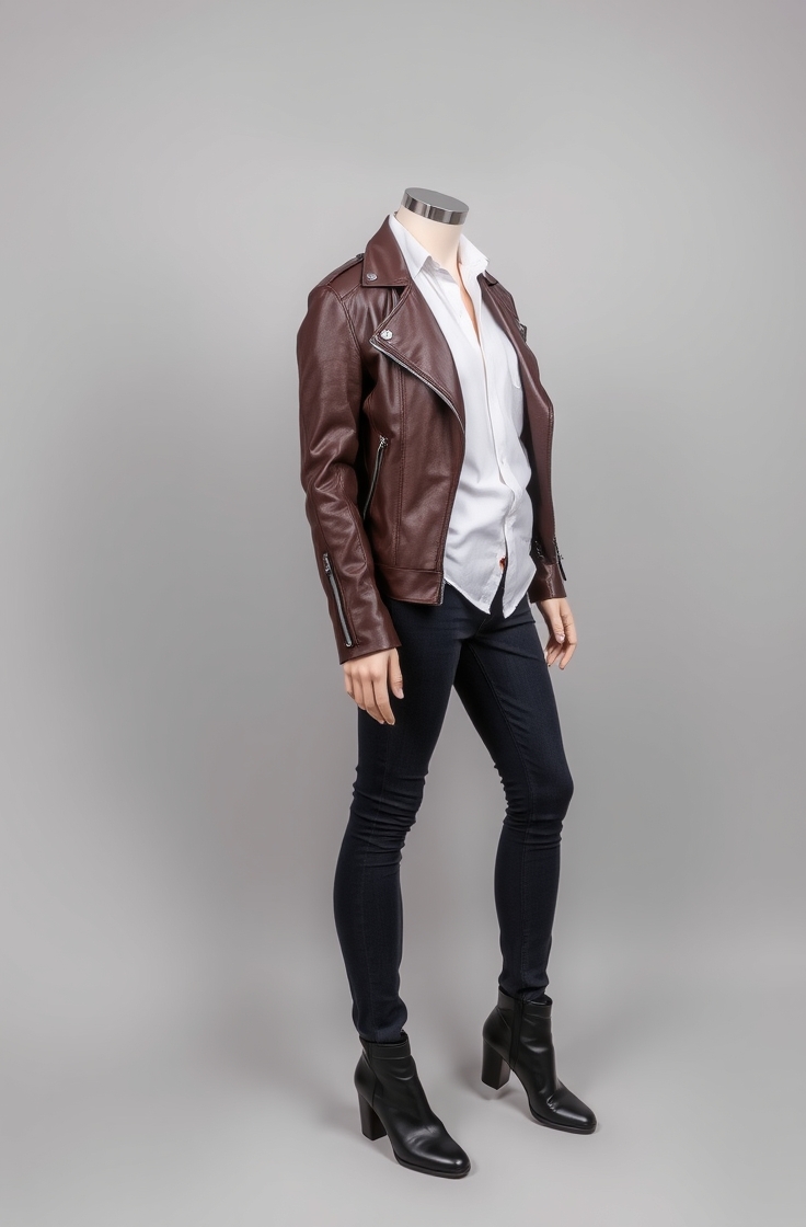 Stylish Leather Jacket Combo