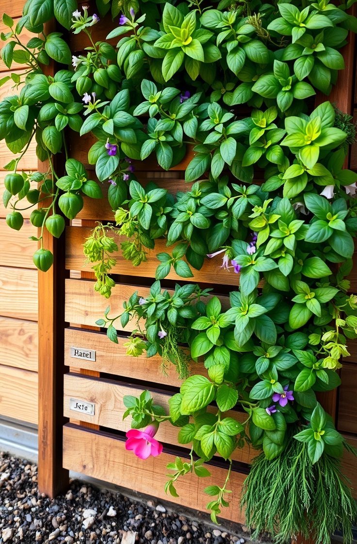 Vertical Pallet Herb Garden