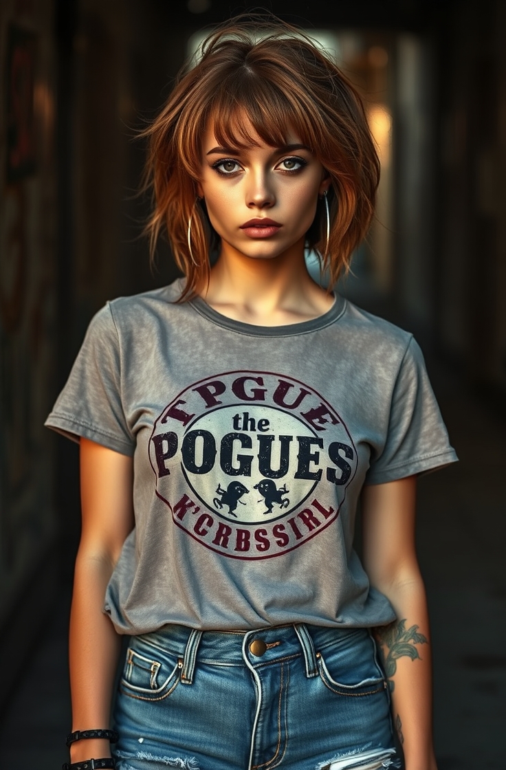 Vintage Band Tee and Distressed Jeans