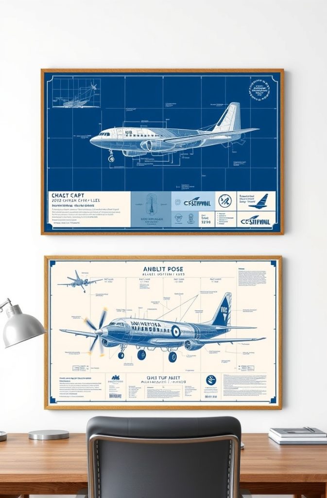 Aircraft Blueprint Prints