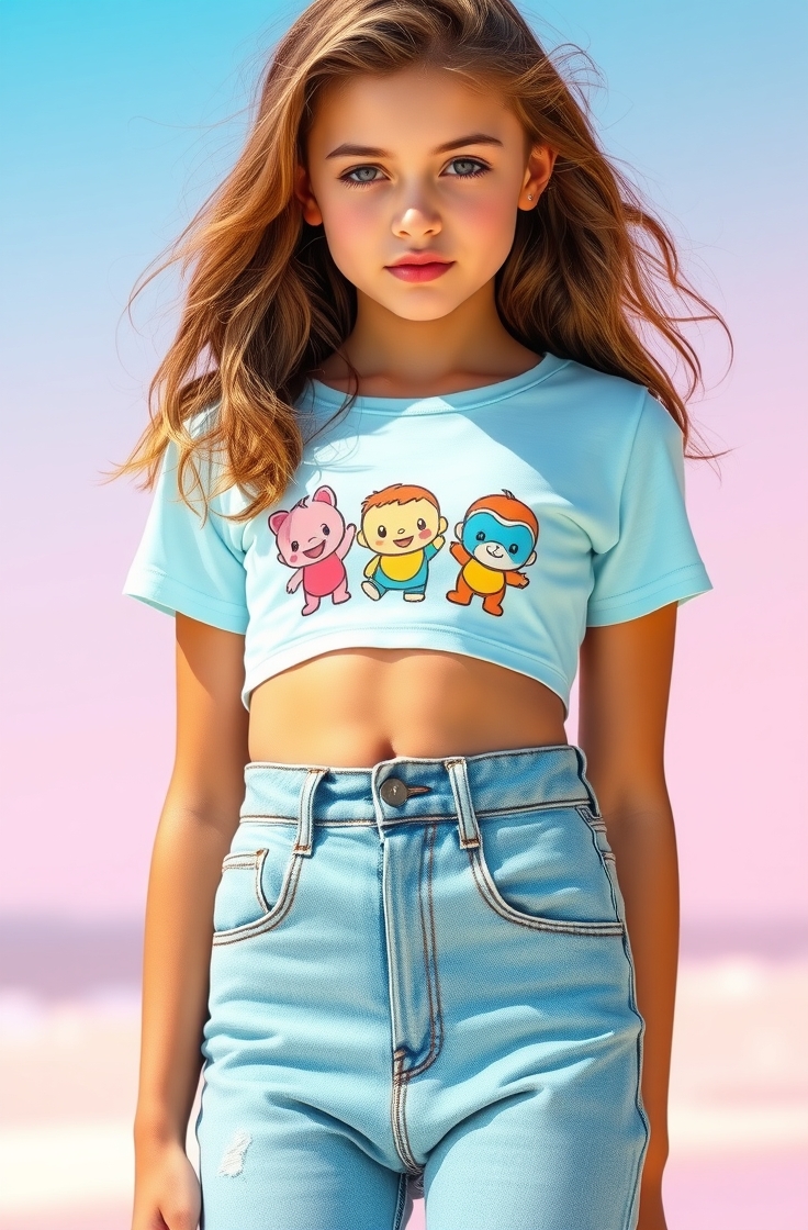 Baby Tee and Low-Rise Jeans