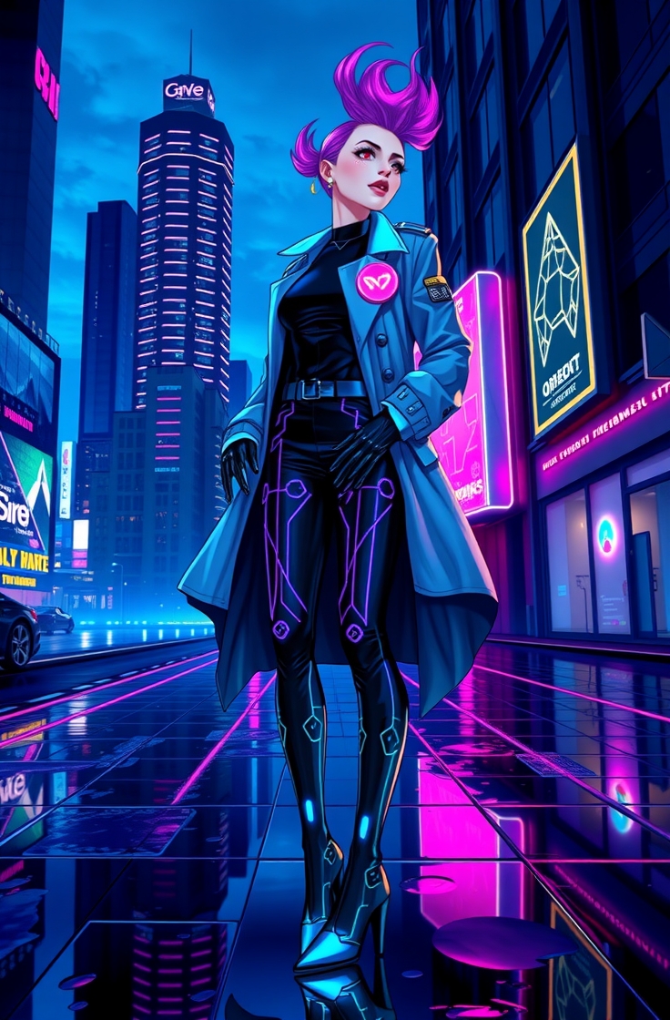 Cyberpunk Neon Style