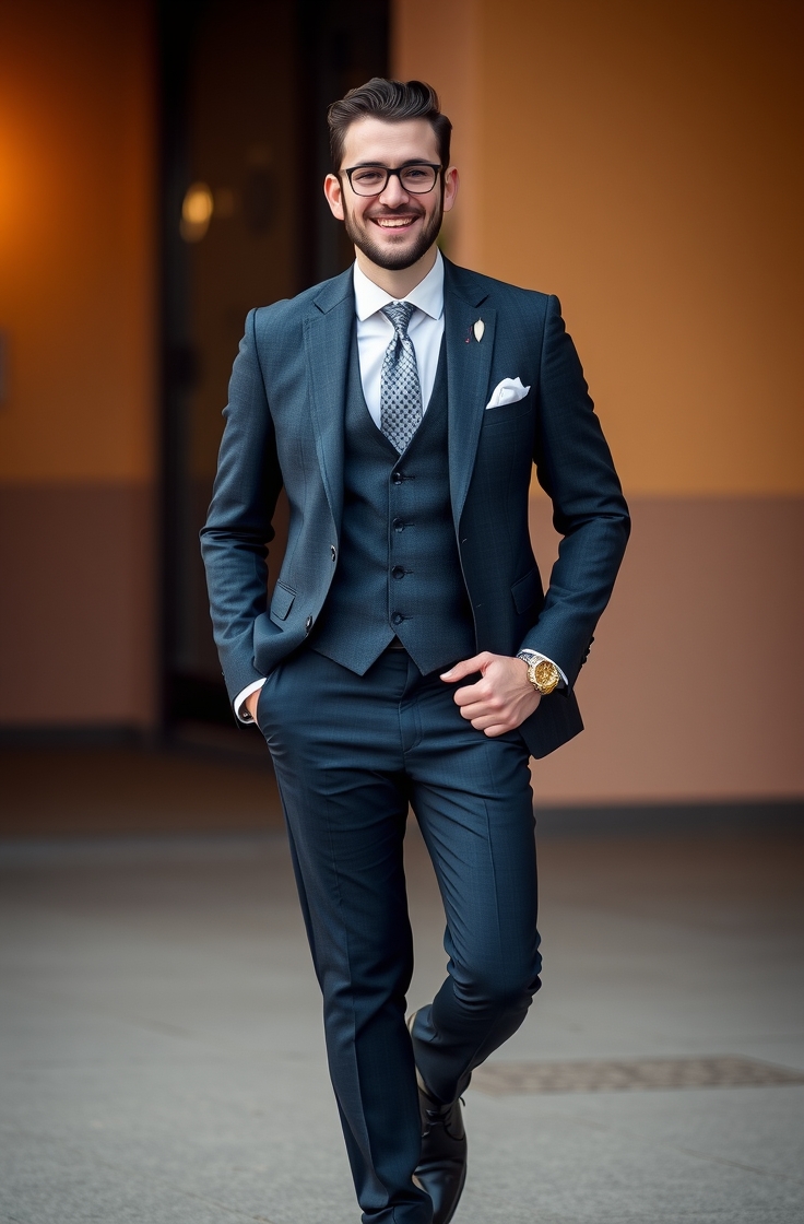 Dapper Three-Piece Suit for Men