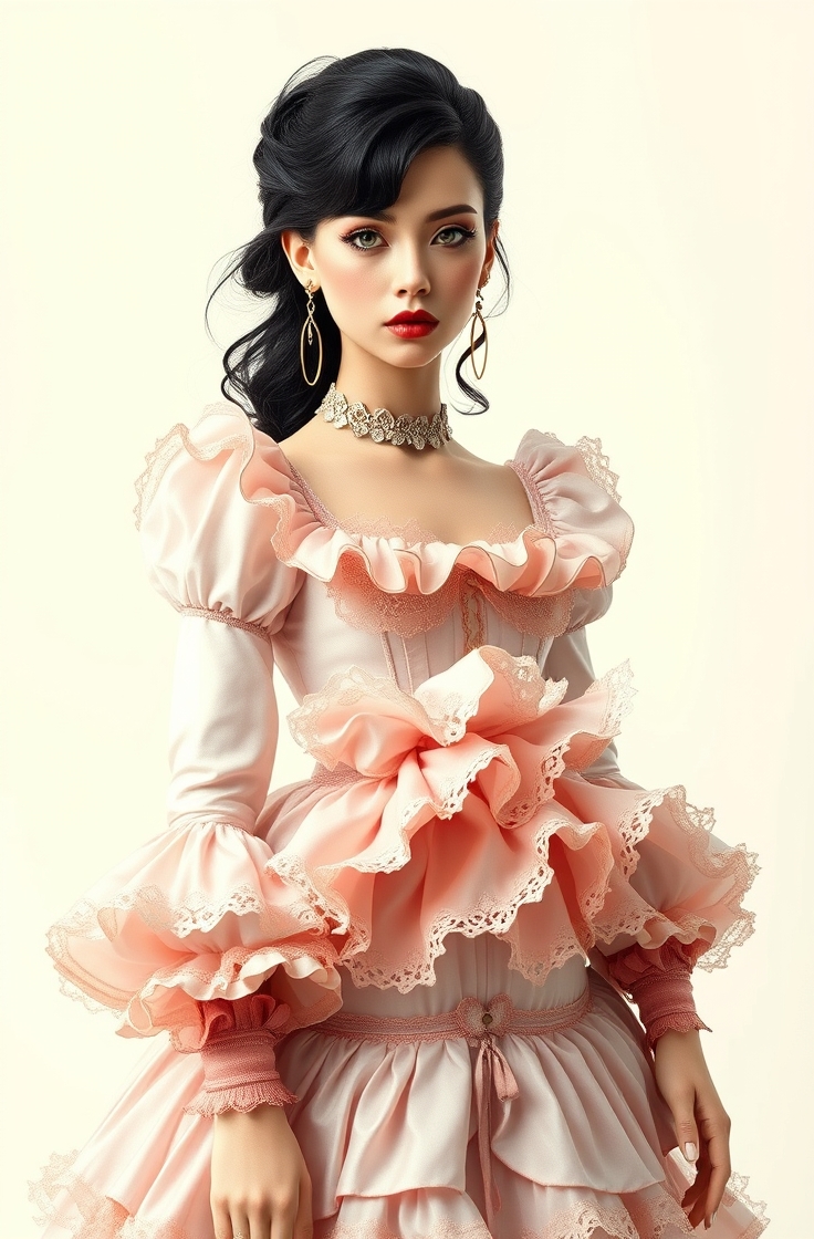 Doll-Inspired Ruffled Dress