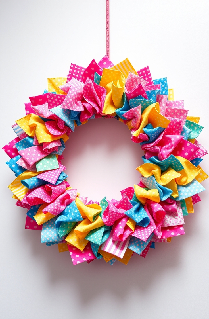 Fabric Scrap Wreath
