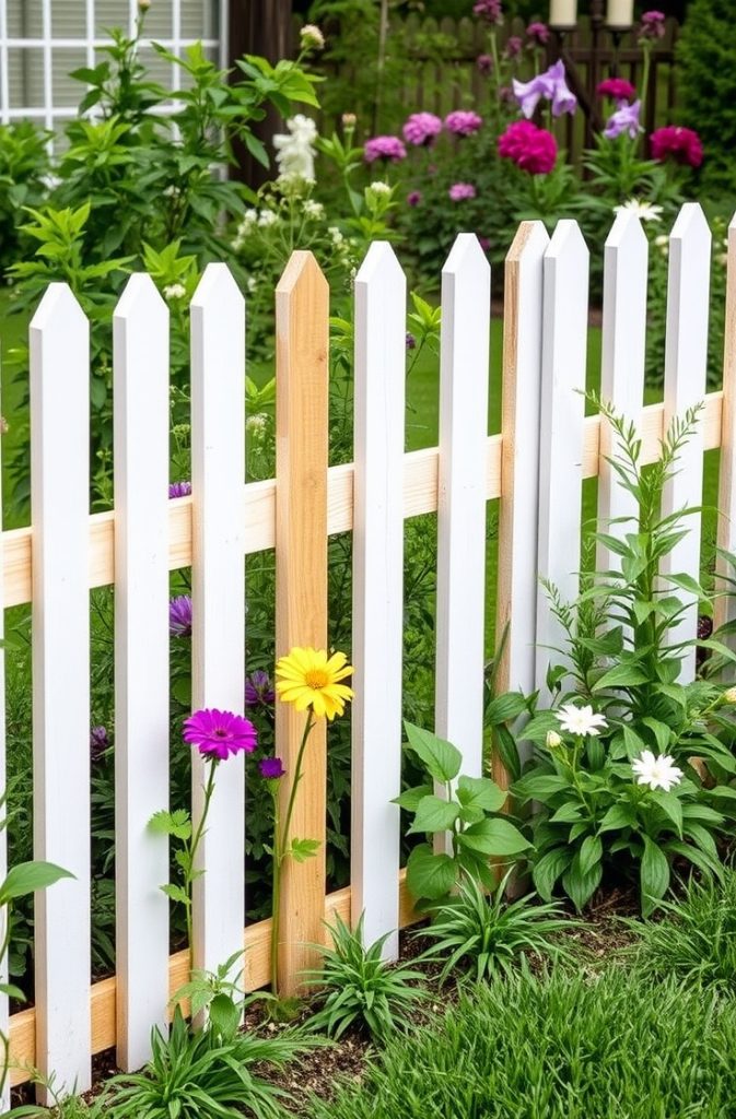 A picket fence brings charm to any garden. White pickets give a classic cottage feel, while natural wood offers a rustic touch. Spacing between pickets allows airflow while defining the boundary.

This fence works well for front yards, flower gardens, or pathways. Shorter pickets make the space feel open, while taller ones provide more privacy.