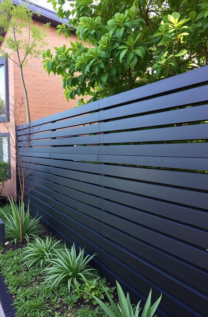 Horizontal Slat Fence
