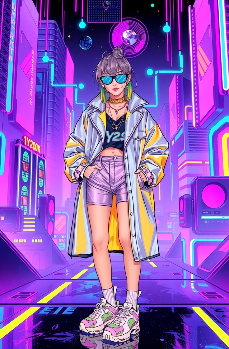 Futuristic Y2K Look