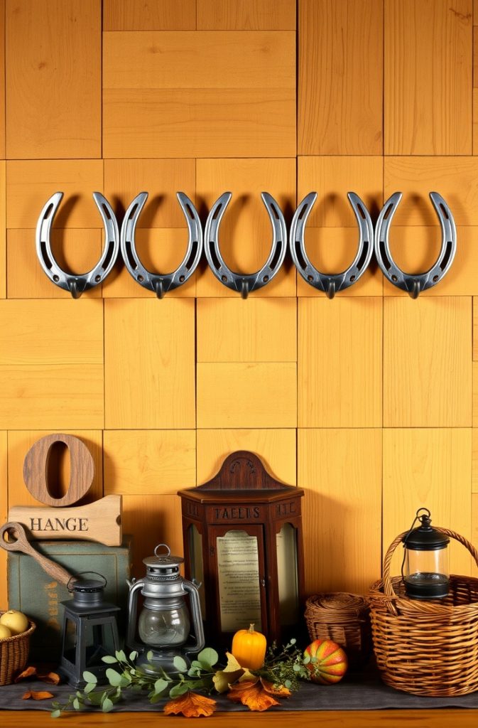 Make a Horseshoe Wall Hook Rack