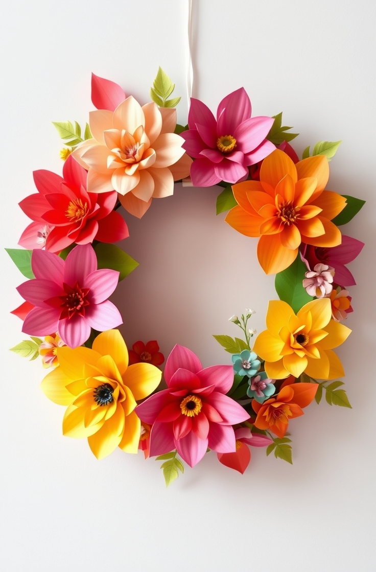 Paper Flower Wreath