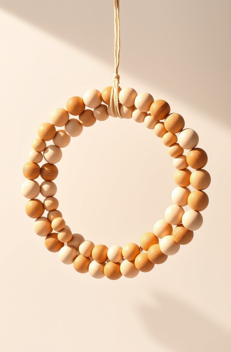 Wooden Bead Wreath