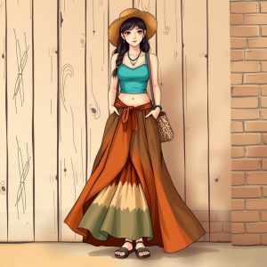 Boho Chic Maxi Skirt and Tank Top