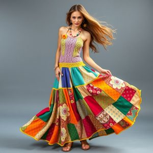 Crochet and Patchwork Outfit
