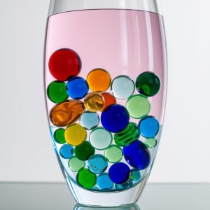 Fill with Colored Water and Glass Marbles