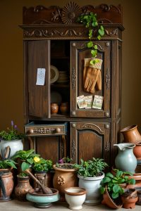 Upcycled Cabinet Station