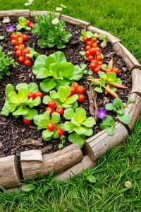 Log Border Garden Bed