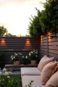 Horizontal Slat Wood Fence