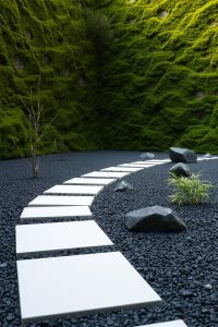 Modern Zen Garden with Geometric Layout