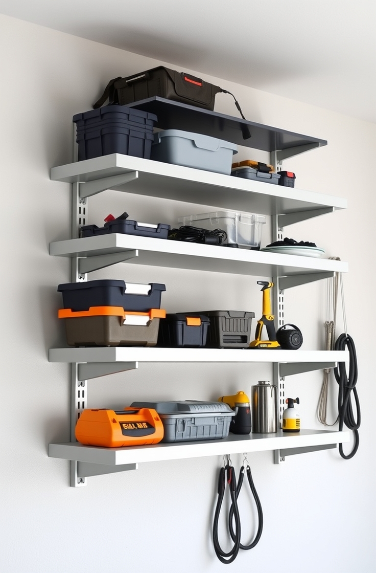 Floating Garage Shelves