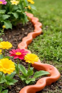 Plastic Edging with Decorative Features