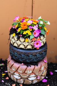 Old Tire Garden Bed