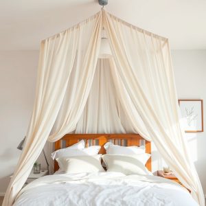Make a Fabric Canopy Over the Bed