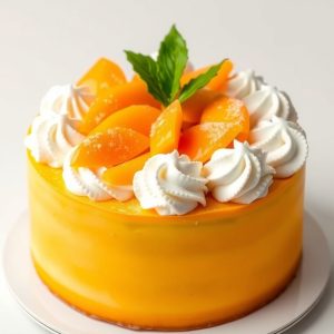 Mango Chunks and Whipped Cream Layers