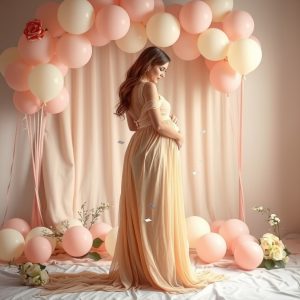 Maternity Gowns with Soft Drapes