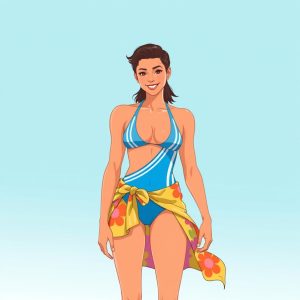 One-Piece with Sarong Wrap